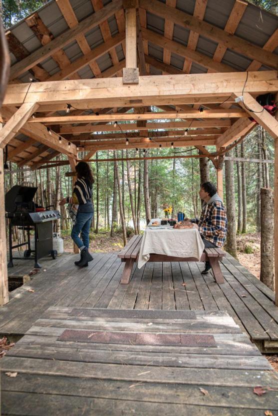 Aux Tipis De La Riviere Sauvage Saint Romain Exterior foto
