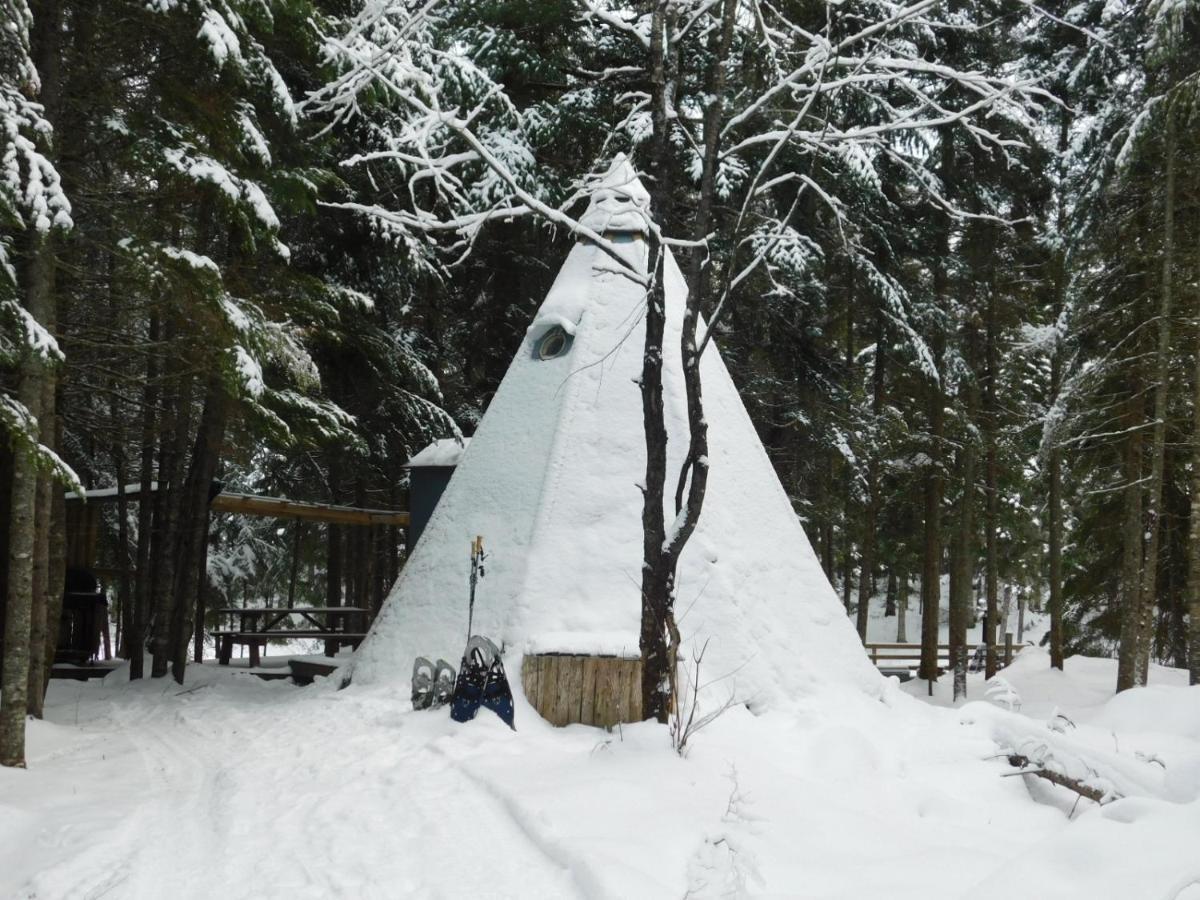 Aux Tipis De La Riviere Sauvage Saint Romain Exterior foto